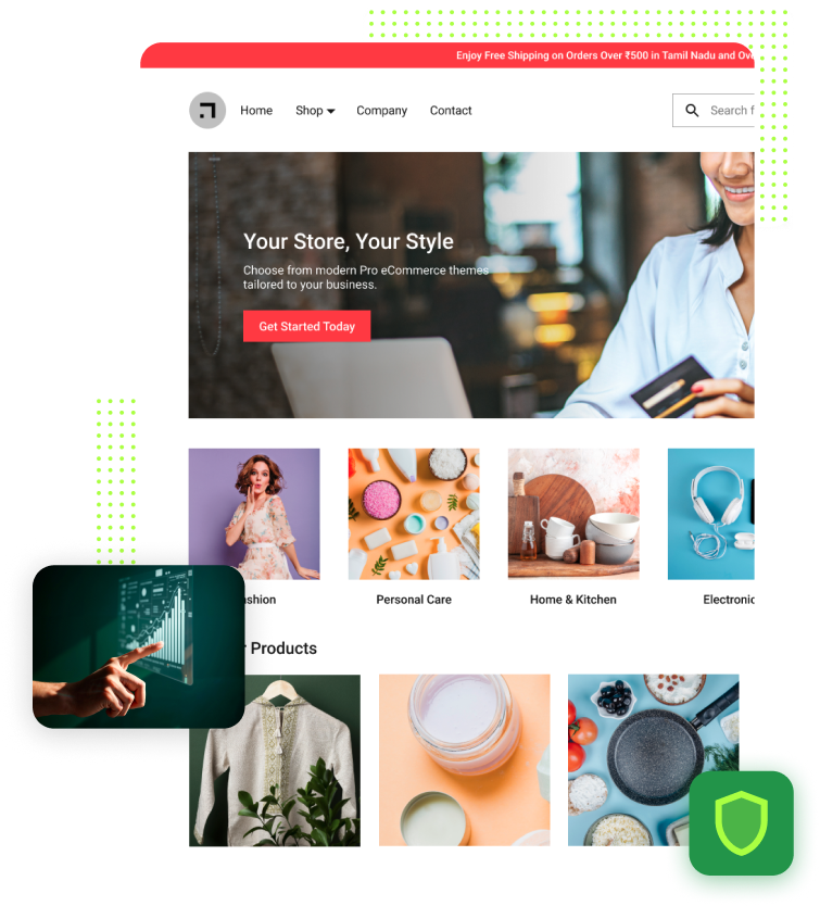Pixel Index create custom eCommerce websites with hosting, payments & marketing tools.